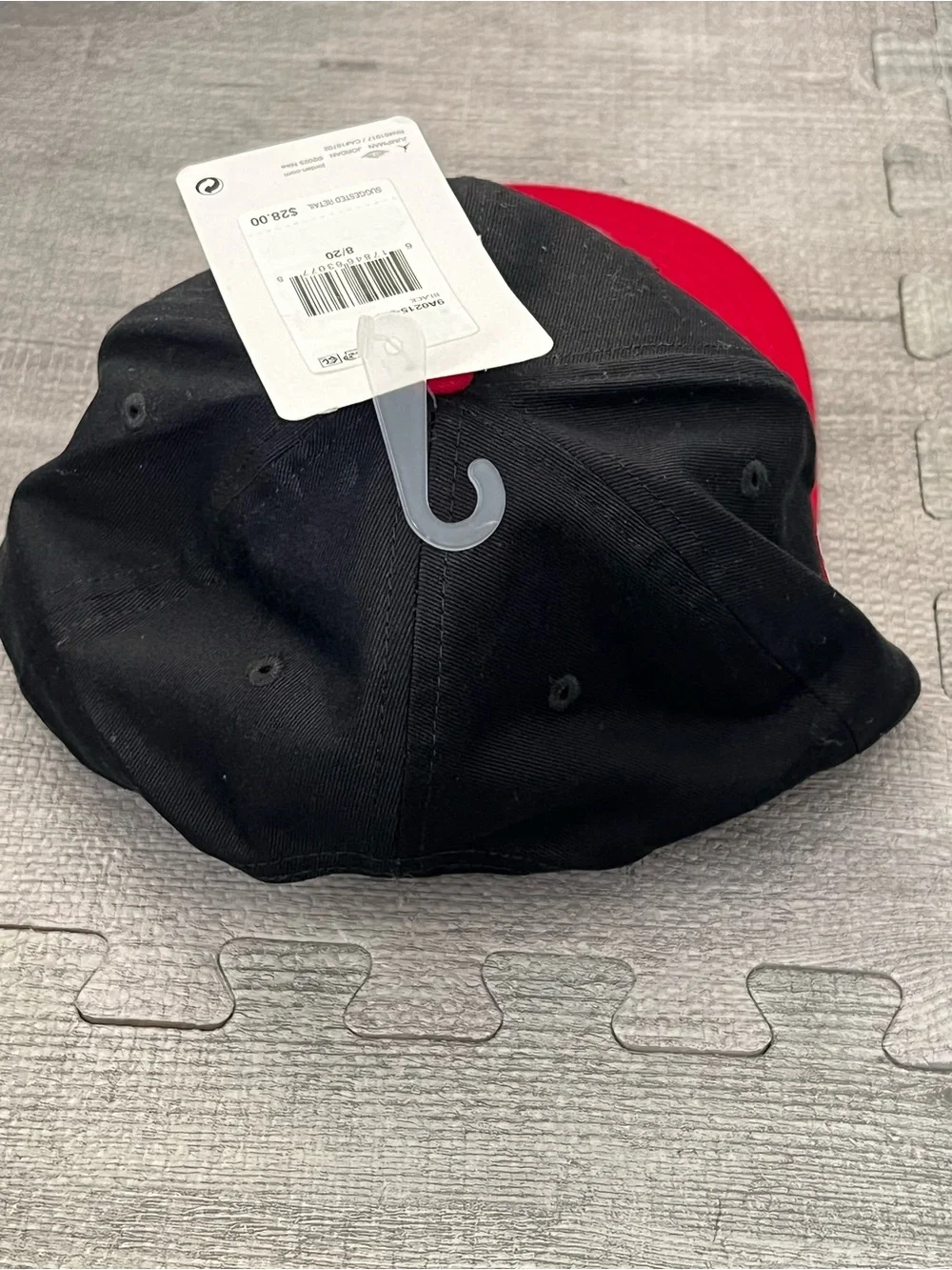 Jordan Pro Cap Boys Adjustable Snapback Hat Black/Red Jumpman Embroidered